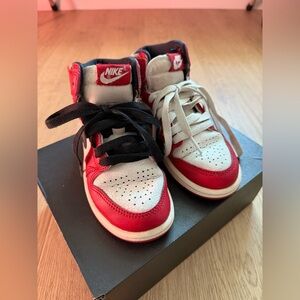 Authentic Air Jordan 1 Retro Lost And Found PS Shoe Size 10.5c Red FD1412-612